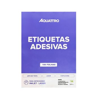 Etiqueta Adesiva Aquattro 33,9mmX101,6mm PCT 100fls