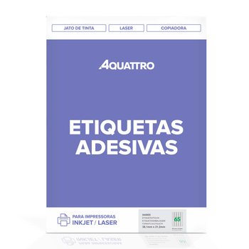 Etiqueta Adesiva A4 251 38,1 mm x 21,2 mm 25 folhas | Aquattro