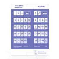 Etiqueta Adesiva A4 251 38,1 mm x 21,2 mm 25 folhas | Aquattro