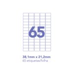Etiqueta Adesiva A4 251 38,1 mm x 21,2 mm 25 folhas | Aquattro