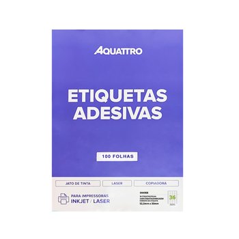 Etiqueta Adesiva Aquattro 52,5mmX33mm PCT 100fls