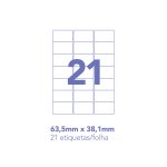 Etiqueta Adesiva 63,5 mm x 38,1 mm 100 folhas | Aquattro