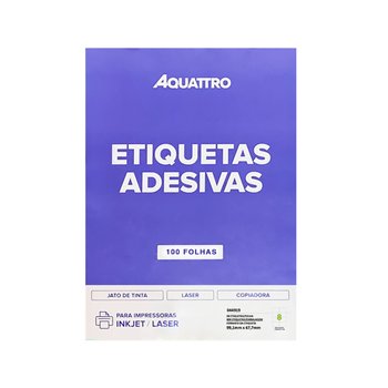Etiqueta Adesiva Aquattro 99,1mmX67,7mm PCT 100fls