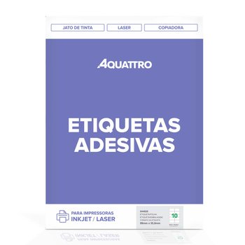 Etiqueta Adesiva 99 mm x 55,8 mm 25 folhas | Aquattro
