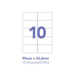 Etiqueta Adesiva 99 mm x 55,8 mm 25 folhas | Aquattro