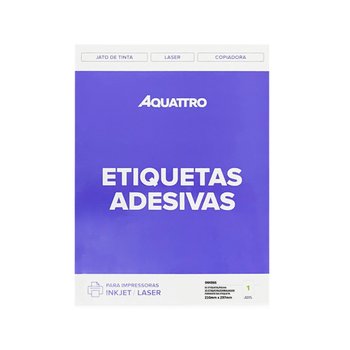 Etiqueta Adesiva Aquattro CD/DVD 115mm PCT 25fls
