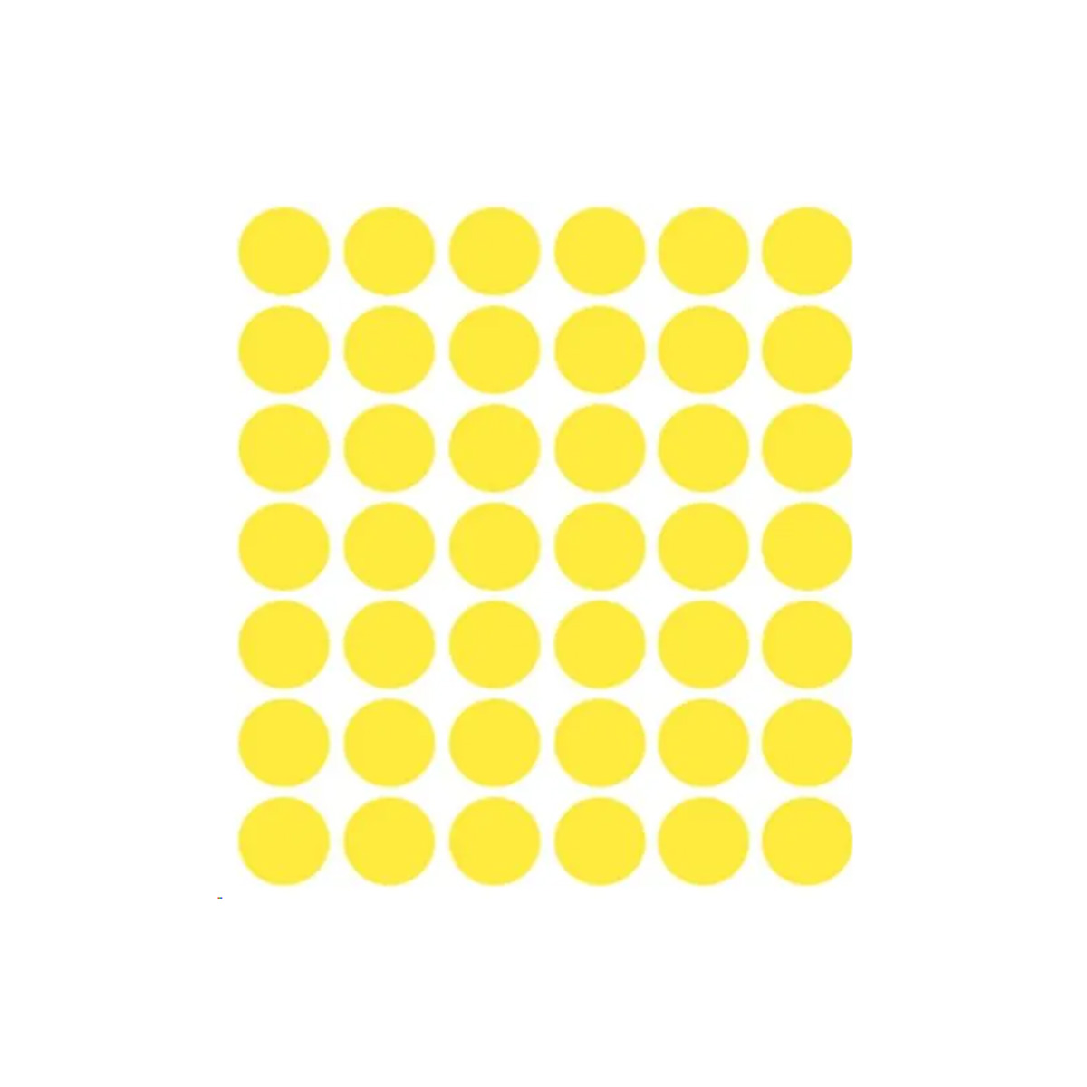 Etiqueta Adesiva Redonda 13 mm Amarela 5 folhas | Aquattro