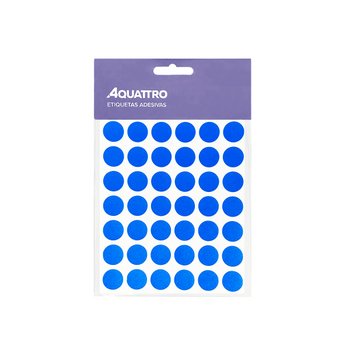 Etiqueta Adesiva Redonda 13 mm Azul 5 folhas | Aquattro