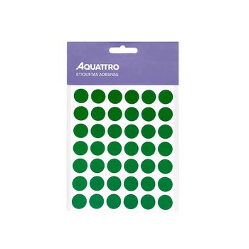 Etiqueta Adesiva Redonda 13 mm Verde 5 folhas | Aquattro