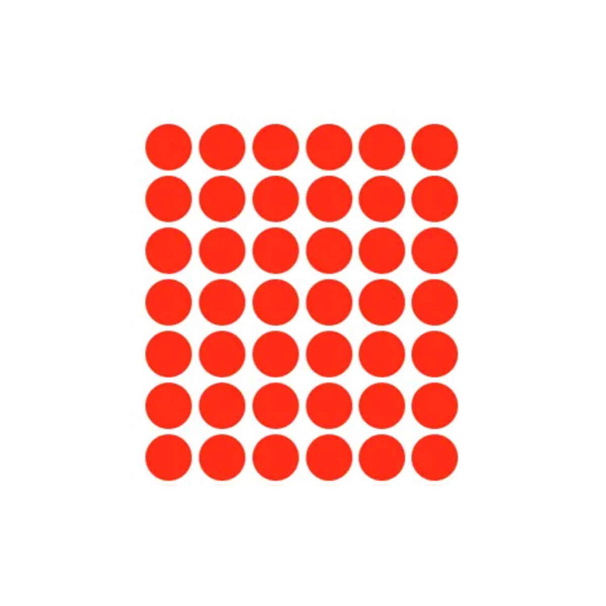 Etiqueta Adesiva Redonda 13 mm Vermelha 5 folhas | Aquattro