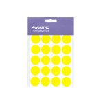 Etiqueta Adesiva Redonda 19 mm Amarela 10 folhas | Aquattro