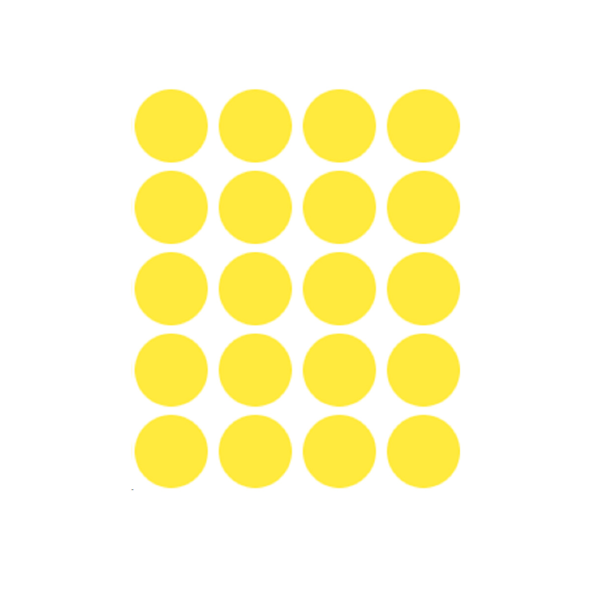 Etiqueta Adesiva Redonda 19 mm Amarela 10 folhas | Aquattro
