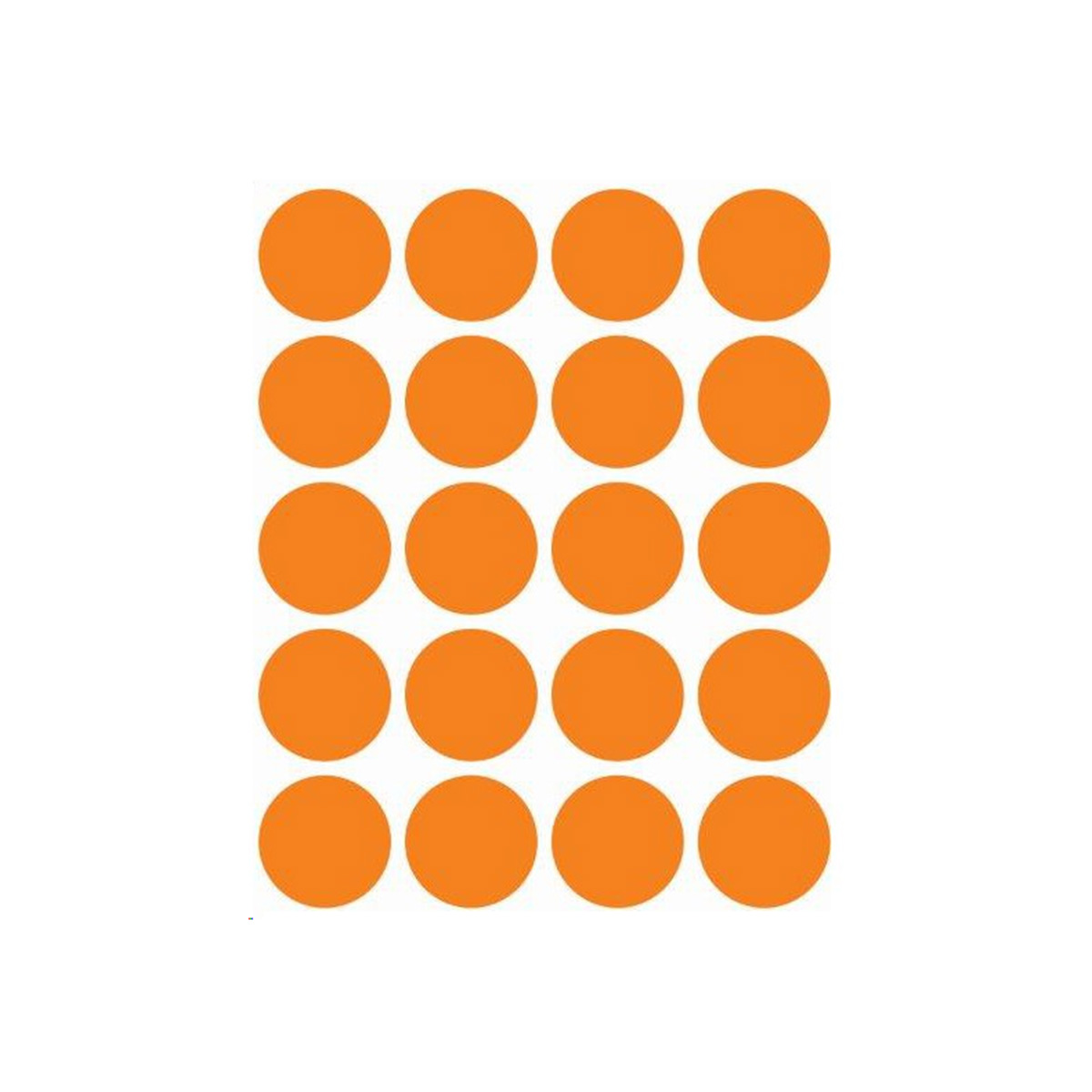 Etiqueta Adesiva Redonda 19 mm Laranja 10 folhas | Aquattro