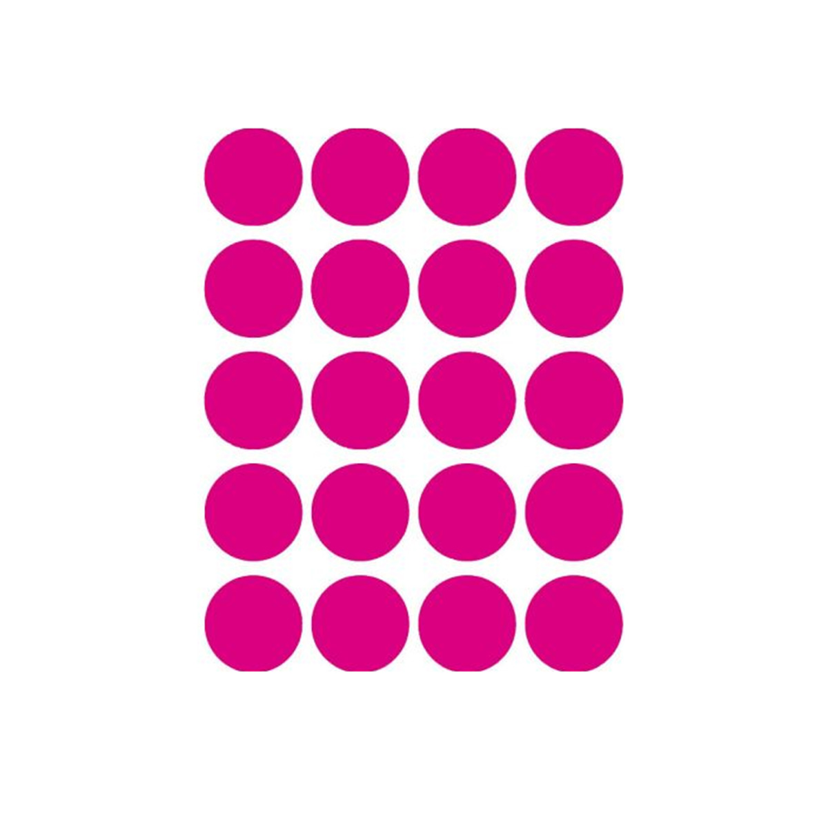 Etiqueta Adesiva Redonda 19 mm Magenta 10 folhas | Aquattro