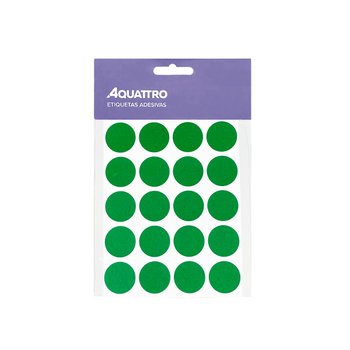 Etiqueta Adesiva Redonda 19 mm Verde 10 folhas | Aquattro