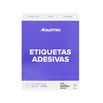 Etiqueta Adesiva Aquattro Redonda 42,33mm PCT 10fls