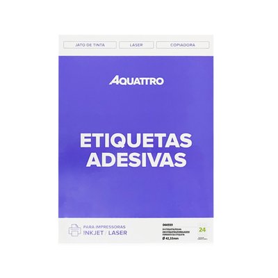Etiqueta Adesiva Aquattro Redonda 42,33mm PCT 10fls