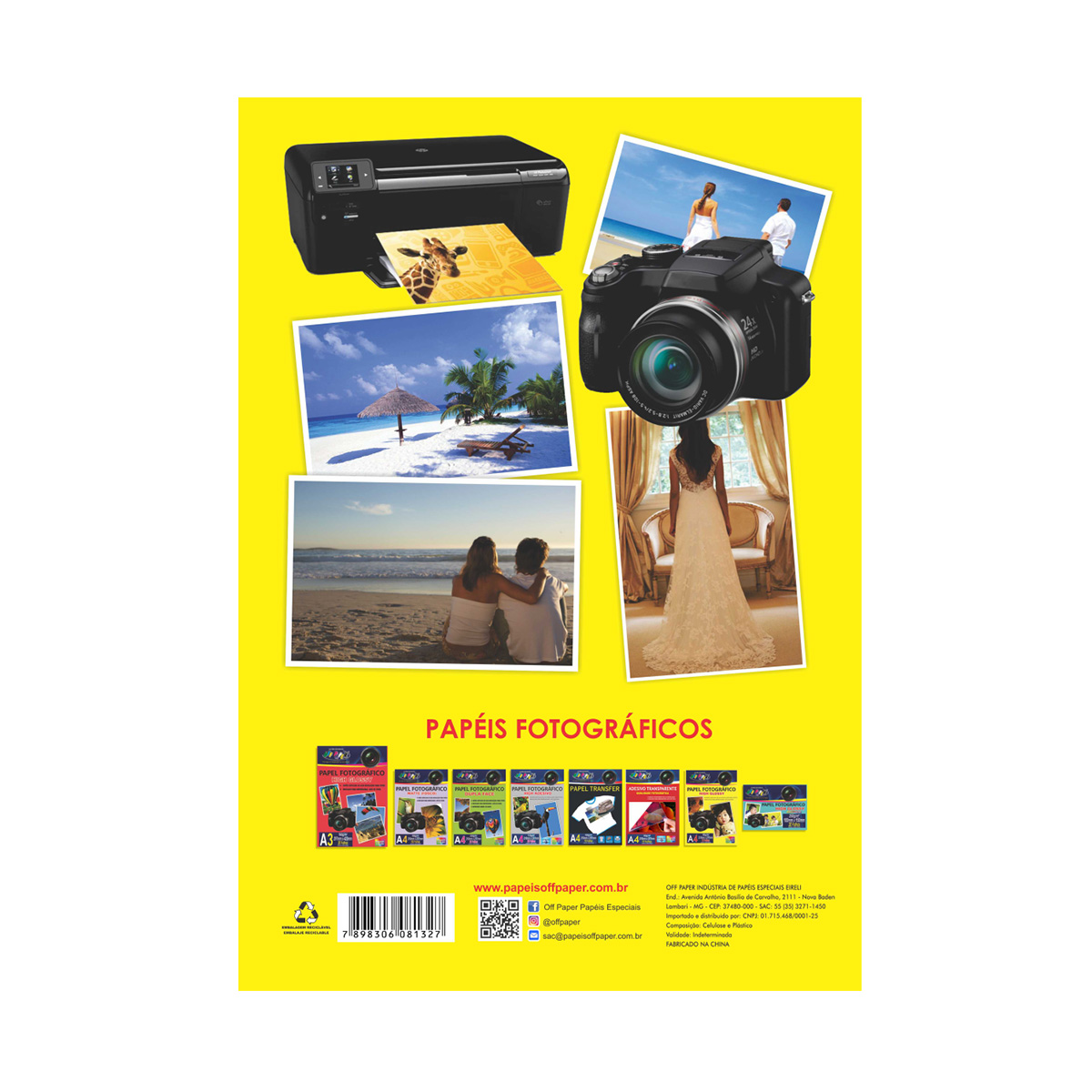 Papel Glossy Off Paper Fotográfico A4 180g PCT 50fls