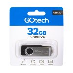 Pen Drive 32GB 3.0 Go Tech PD32G Preto