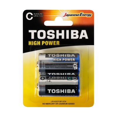 Pilha Alcalina Toshiba C LR14GCP Média 1,5V 2UN