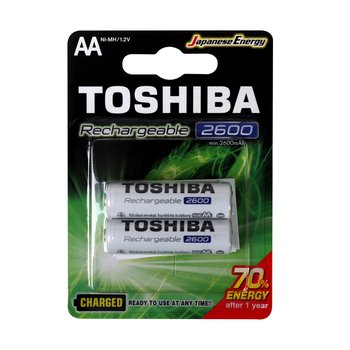 Pilha Alcalina Toshiba AA Recarregável 2600 mAh 1,2V 2UN