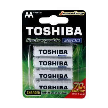 Pilha Alcalina Toshiba AA Recarregável 2600 mAh 1,2V 4UN
