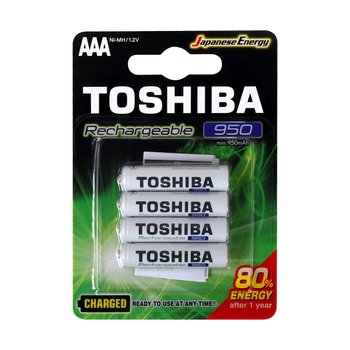 Pilha Alcalina Toshiba AAA Recarregável 950 mAh 1,2V 4UN