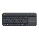 Teclado sem Fio Logitech K400 Plus com Touchpad Cinza