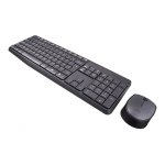 Kit Teclado e Mouse sem Fio Logitech MK 235 Cinza