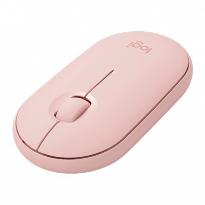 Mouse sem fio Logitech M350  Pebble Rosa