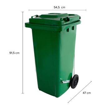 Coletor de Lixo 120L Verde com Pedal | Wite