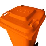 Coletor de Lixo 240L Laranja com Pedal | Wite