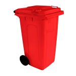 Coletor de Lixo 240L Vermelho com Pedal | Wite