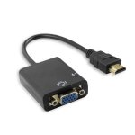 Cabo Adaptador VGA F para HDMI M 24cm Preto