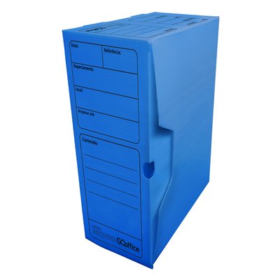 Arquivo Morto Plástico Azul 36x13x25cm 10 unidades | Go Office