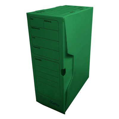 Arquivo Morto Plástico Verde 36x13x25cm 10 unidades | Go Office