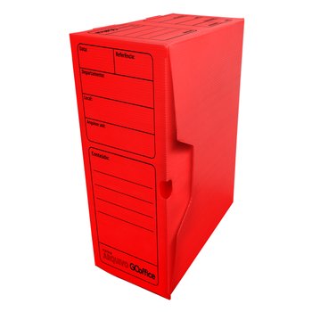 Arquivo Morto Plástico Vermelho 36x13x25cm 10 unidades | Go Office
