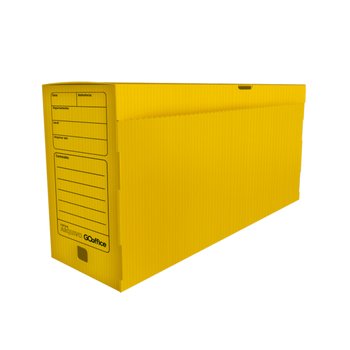 Arquivo Morto Plástico Amarelo 39,2x18,5x30cm 10 unidades | Go Office