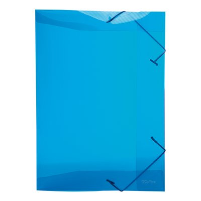 Pasta Aba e Elástico Metade Ofício (18,3x24,5cm) Azul | Go Office