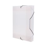 Pasta Aba e Elástico Metade Ofício (18,3x24,5cm) Cristal | Go Office