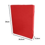 Pasta Aba Elástico Ofício Vermelha 55 mm 