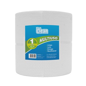 Pano Multiuso Descartável Branco 35 g 27 cm x 300 m | Everclean