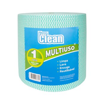 Pano Multiuso Descartável Verde 35 g 27 cm x 300 m | Everclean