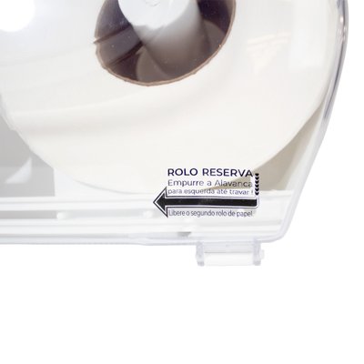 Dispenser para Papel Higiênico Rolo Duplo Transparente | Softpaper