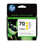 Cartucho de tinta HP 712 3ED79A Amarelo Original|Pack c/3unid