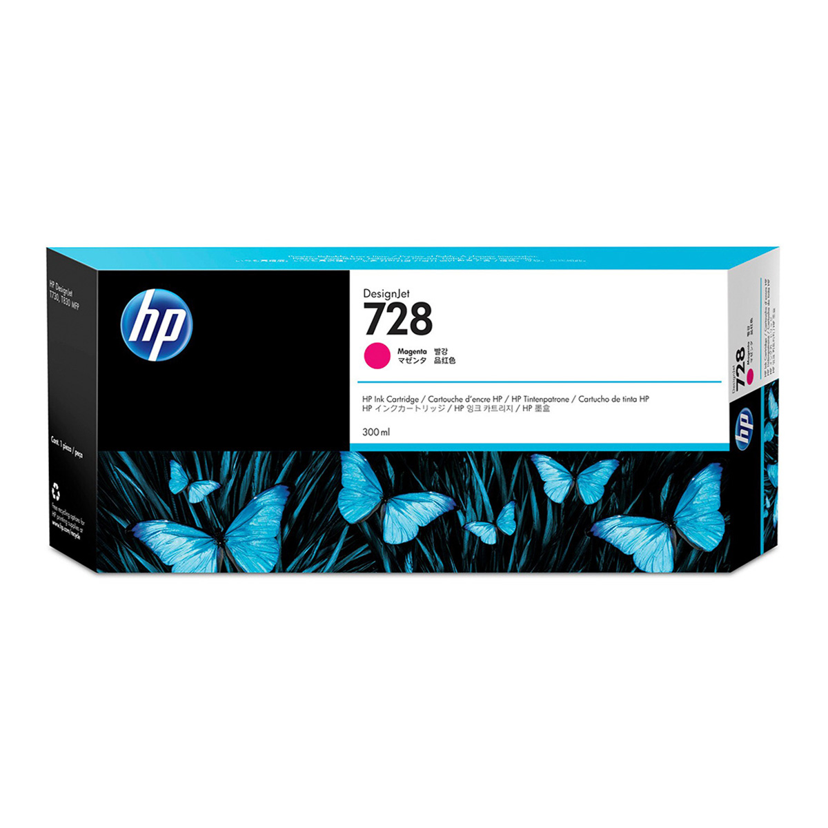 Cartucho de tinta 728 F9K16A Magenta 300ml Original | HP