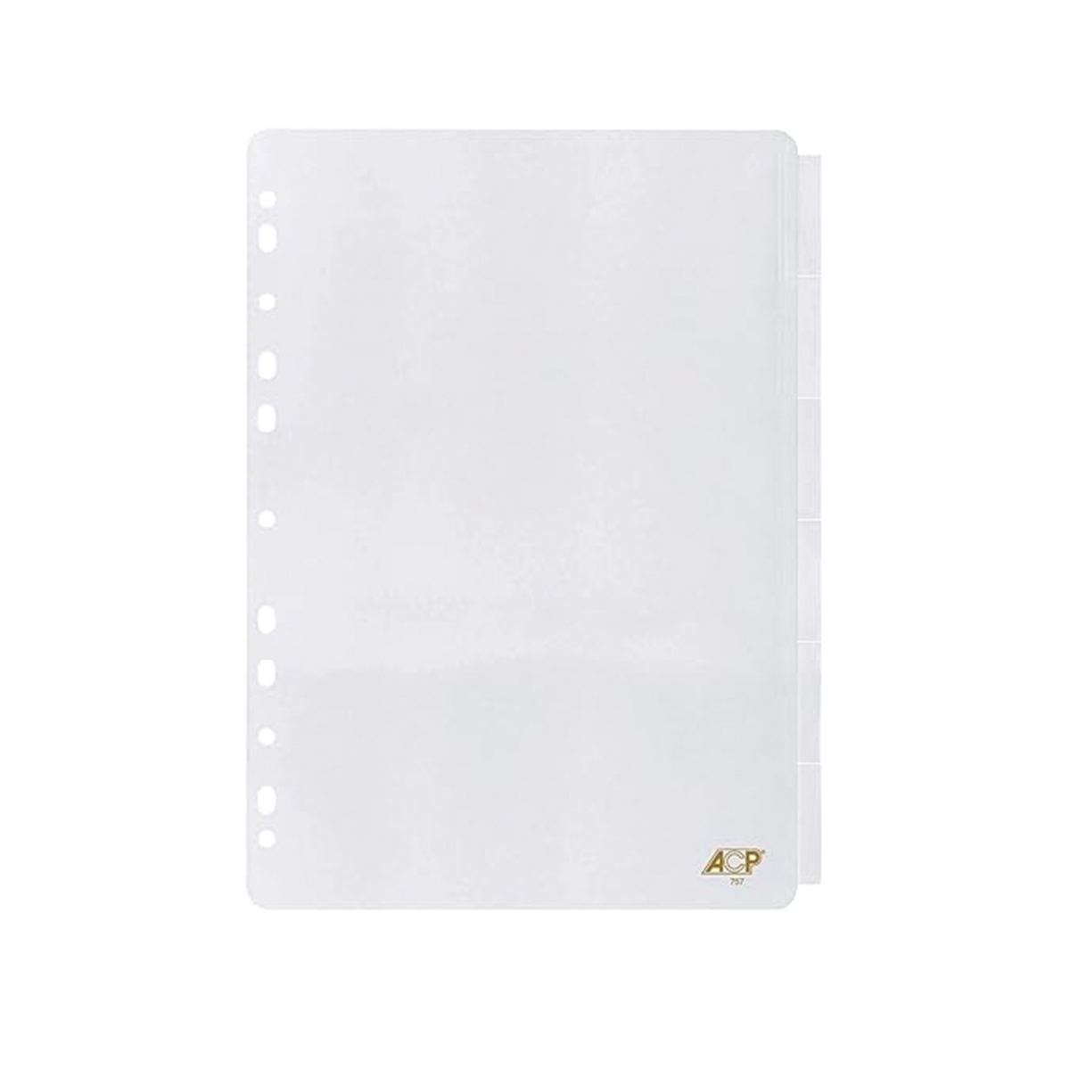 Divisória Fichário Cristal 11 Furos 225 mm x 297 mm 10 unidades | ACP