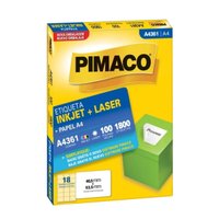 Etiqueta A4361 46,5 mm x 63,5 mm 100 Folhas | Pimaco