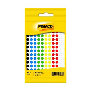 Etiqueta Adesiva Colorida 5 Folhas 715 unidades | Pimaco TP-6