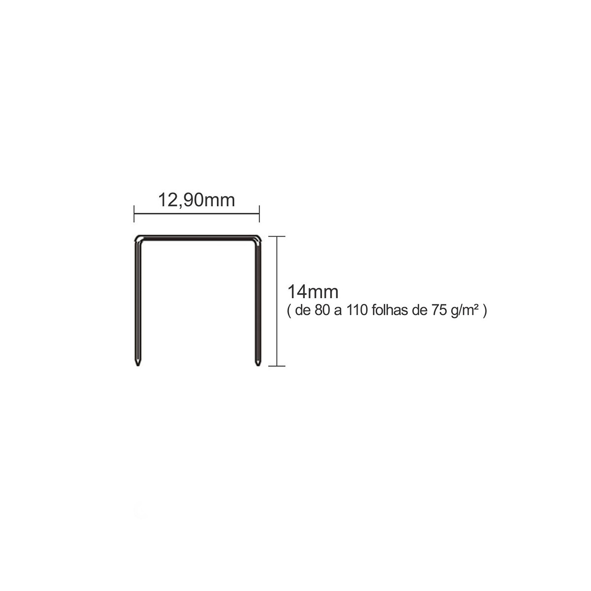 Grampos para Grampeador Galvanizado 9/14 1000 unidades | Bacchi